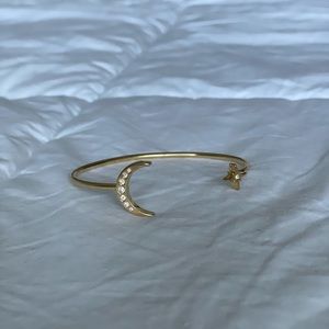 Gold crescent moon and star bracelet, brand new!
